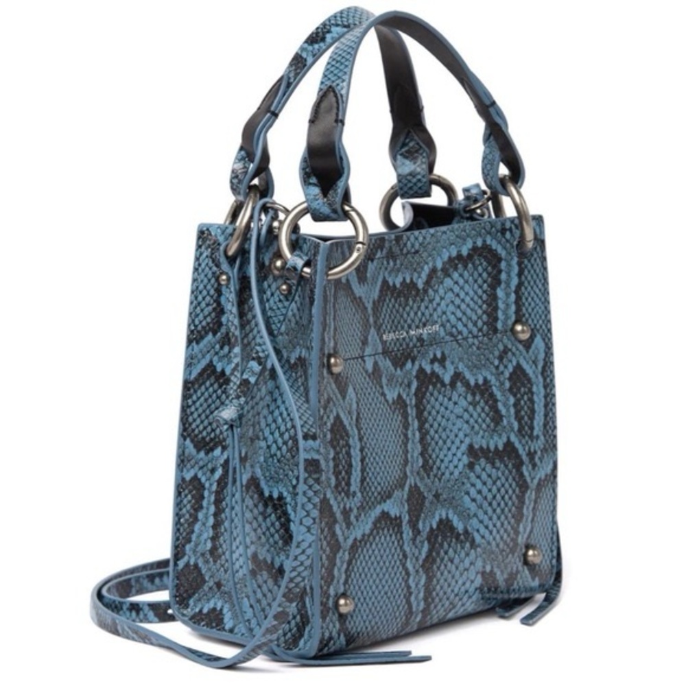 Kate Blue Snakeskin Crossbody